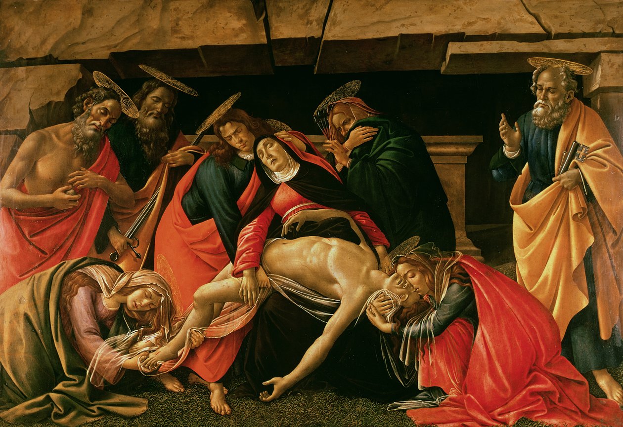 死んだキリストを嘆く 作： Sandro Botticelli