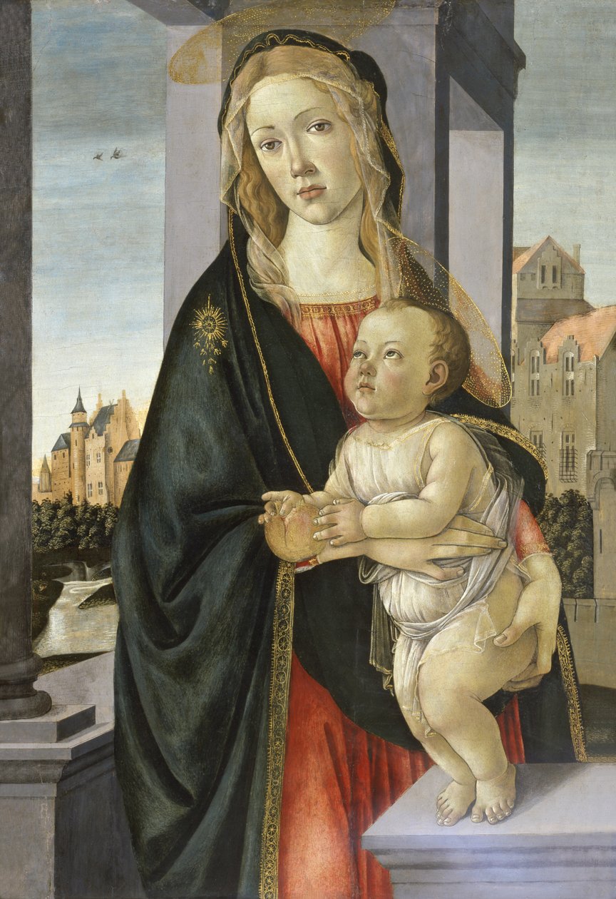 マドンナとチャイルド、1485-95 作： Sandro Botticelli