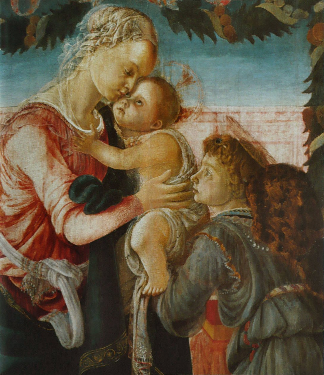 天使と聖母子 作： Sandro Botticelli