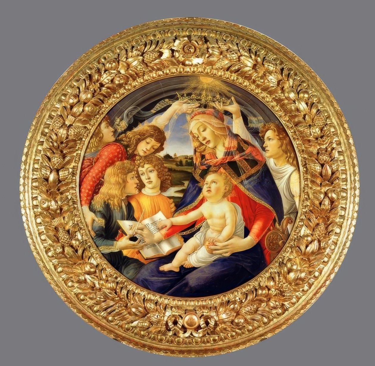 マリアと5人の天使 作： Sandro Botticelli