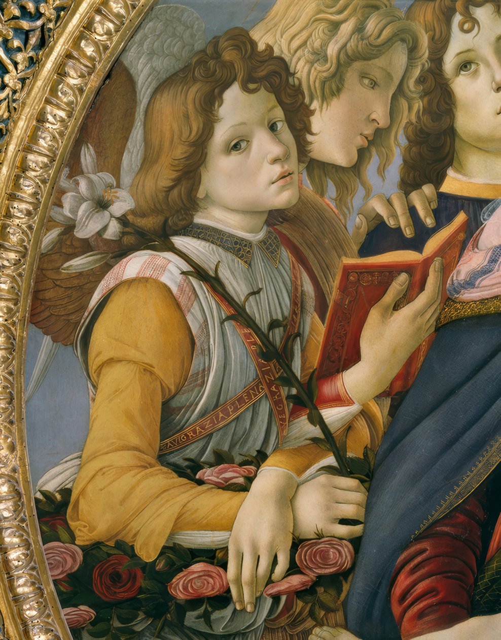 子供と六人の天使とマリア 作： Sandro Botticelli