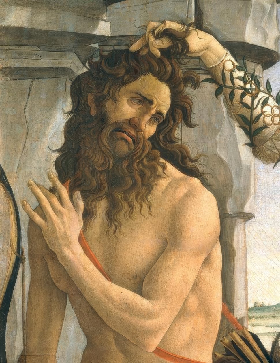 ミネルバはケンタウロスを飼いならす 作： Sandro Botticelli