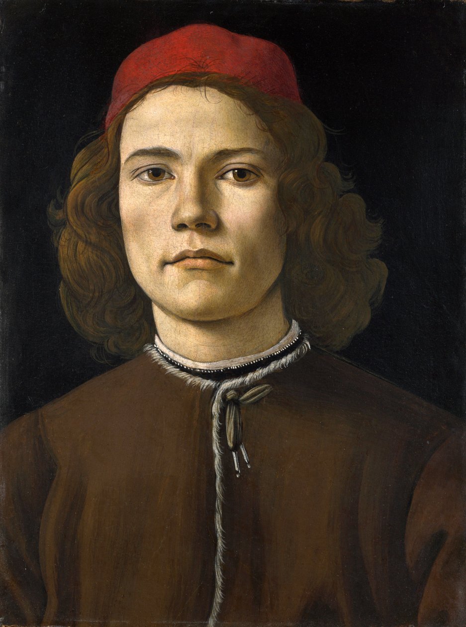 若い男の肖像 作： Sandro Botticelli