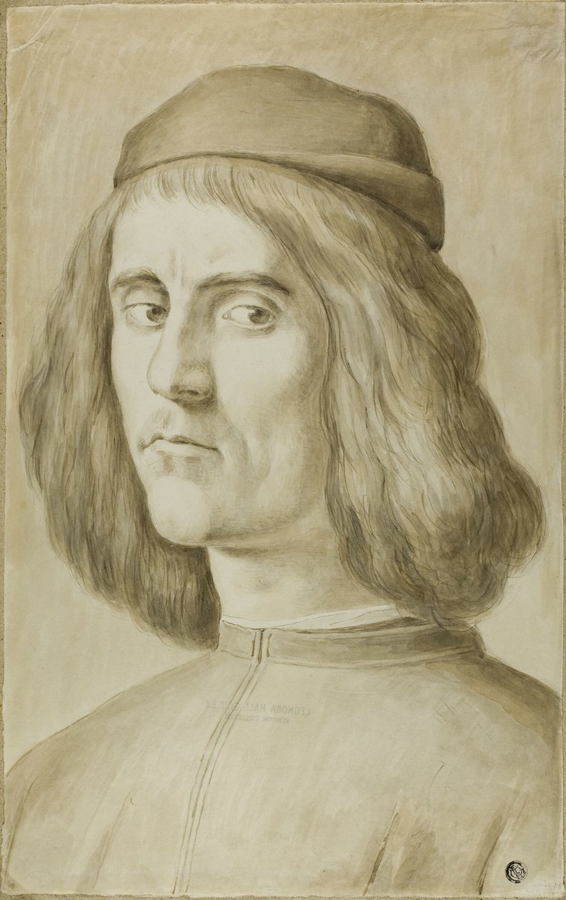 若い男の肖像胸像 作： Sandro Botticelli