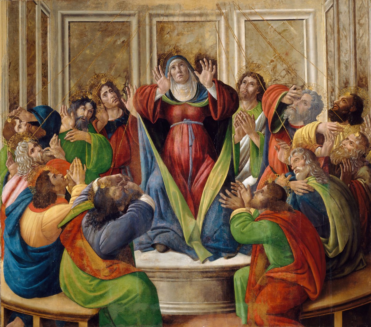 聖霊降臨、1495-1505 作： Sandro Botticelli