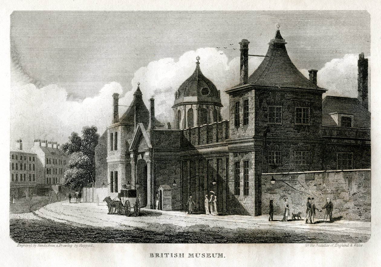 大英博物館、ロンドン、c1810。 作： サンズ