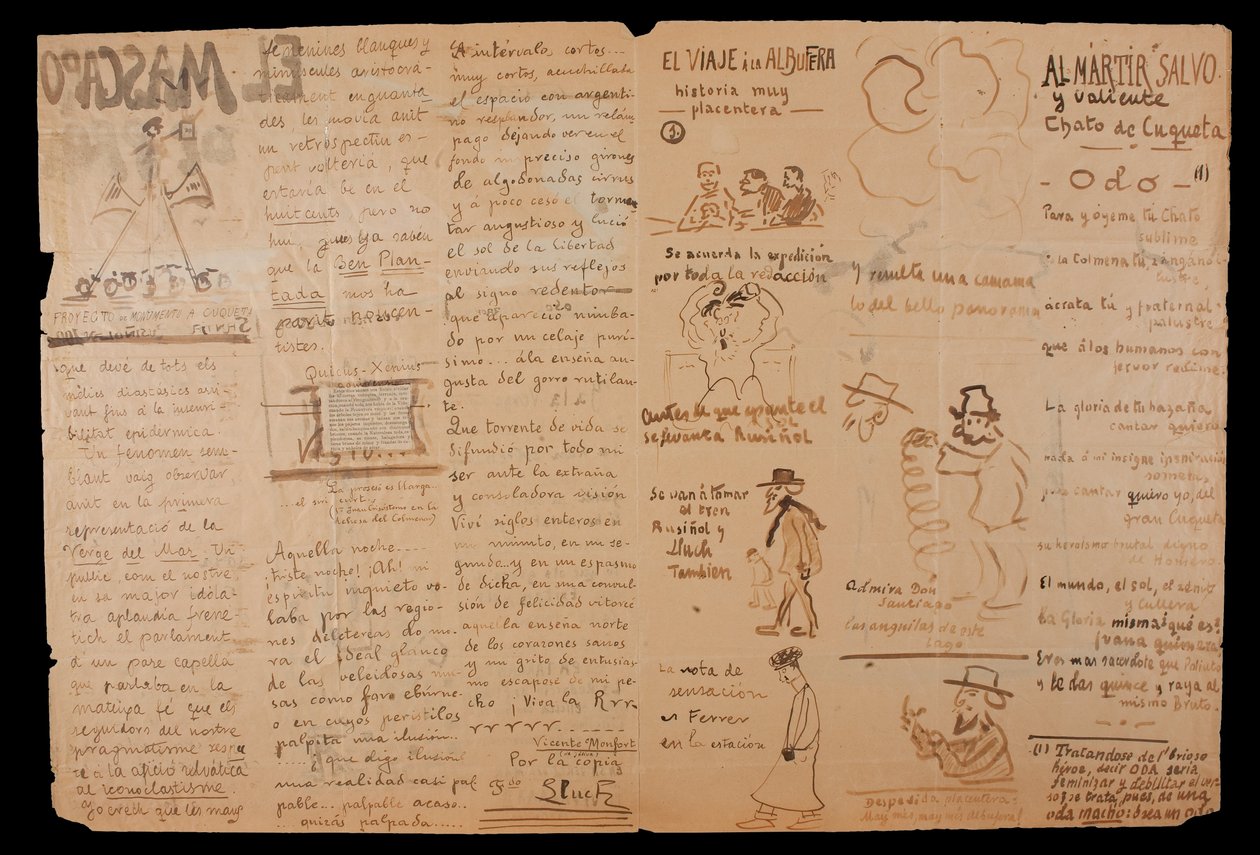 弓のマスク。イラストと手書きのインテリア 作： サンティアゴ・ルシニョール
