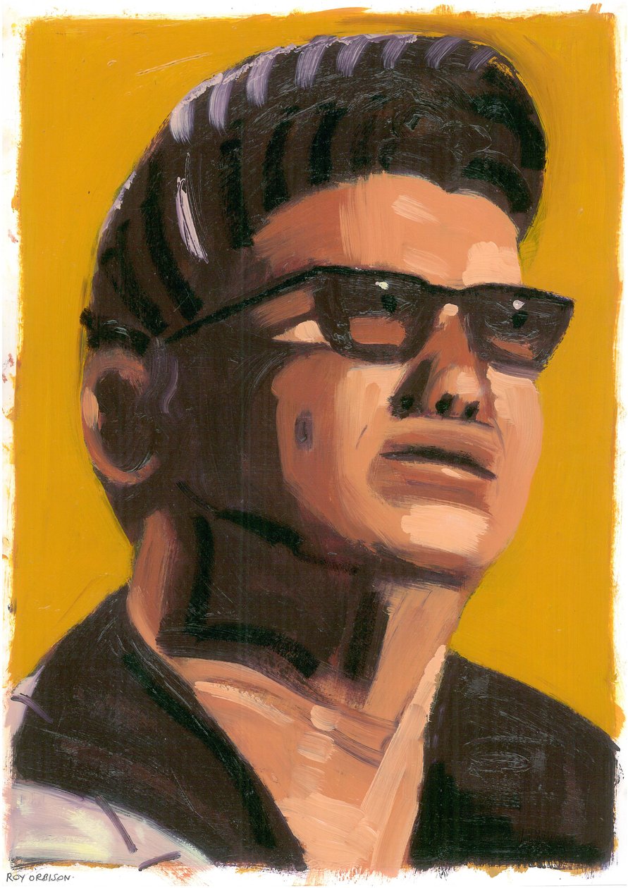 ロイ・オービソン、2008年（紙に油彩） 作： サラ・ヘイワード