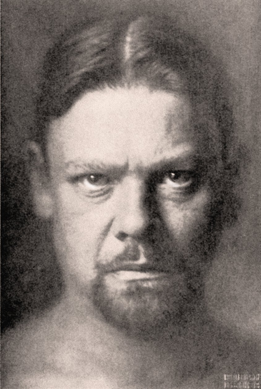 Sascha Schneider 1904の自画像（紙にグラファイト） 作： サシャ・シュナイダー