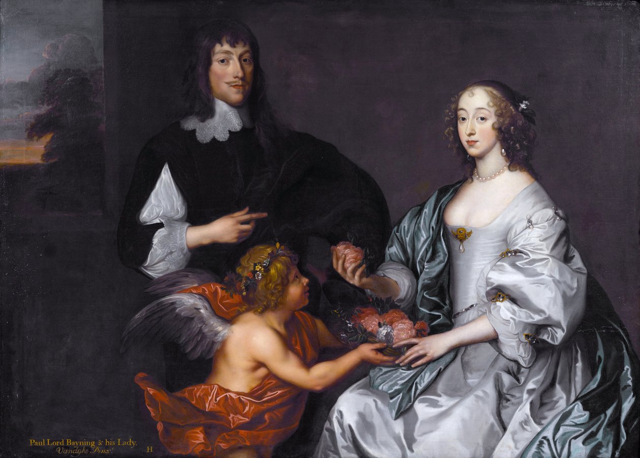 ロバート・ノートン卿の娘、サドベリーとペネロペ（1620-1647）の第2子爵ベイニング、ポール・バイニング 作： アンソニー・ヴァン・ダイク