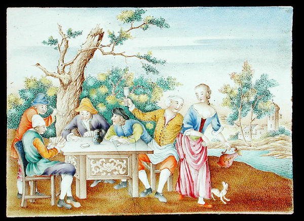 ファミーユ・ローズ・プラーク 1740年頃（エナメル質 作： 学校の中国語