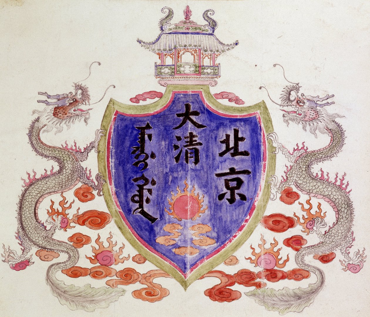 中国の龍と紋章 作： 学校の中国語