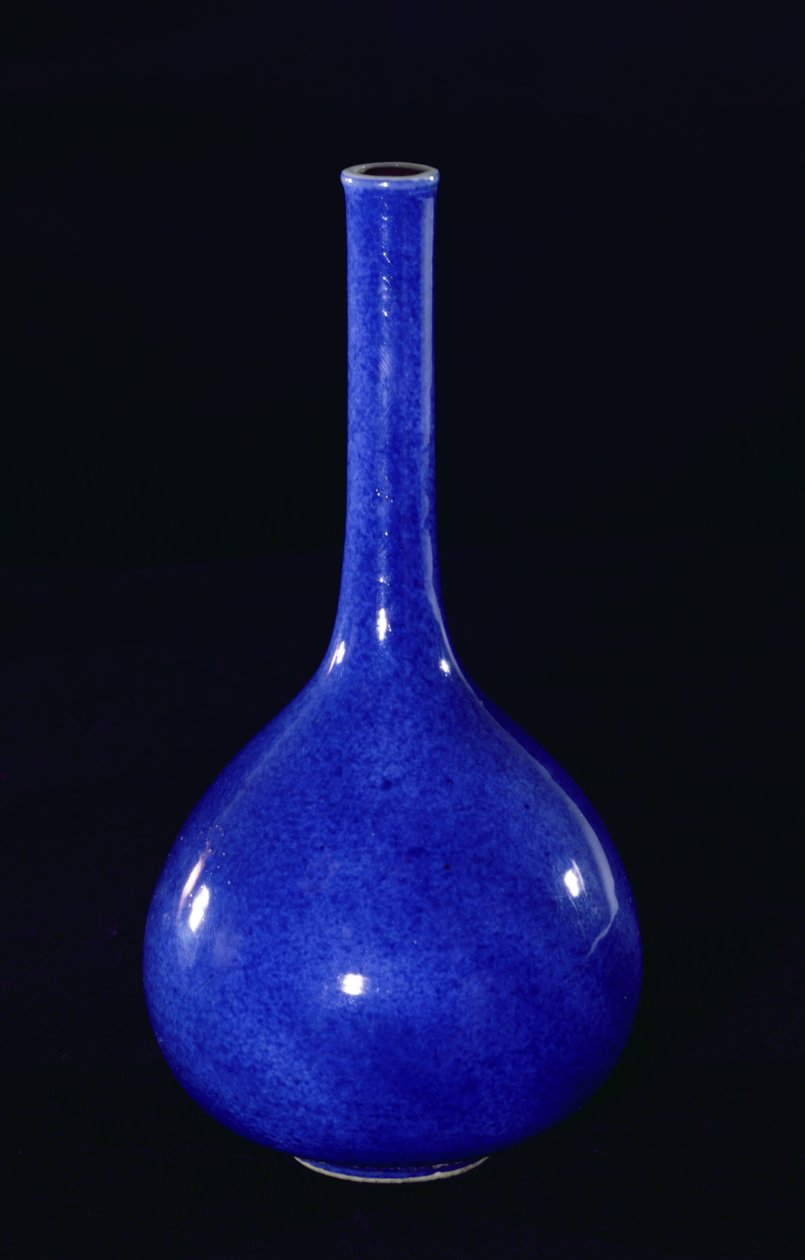 粉青花瓶 清時代（1644～1912）（陶磁器 作： 学校の中国語