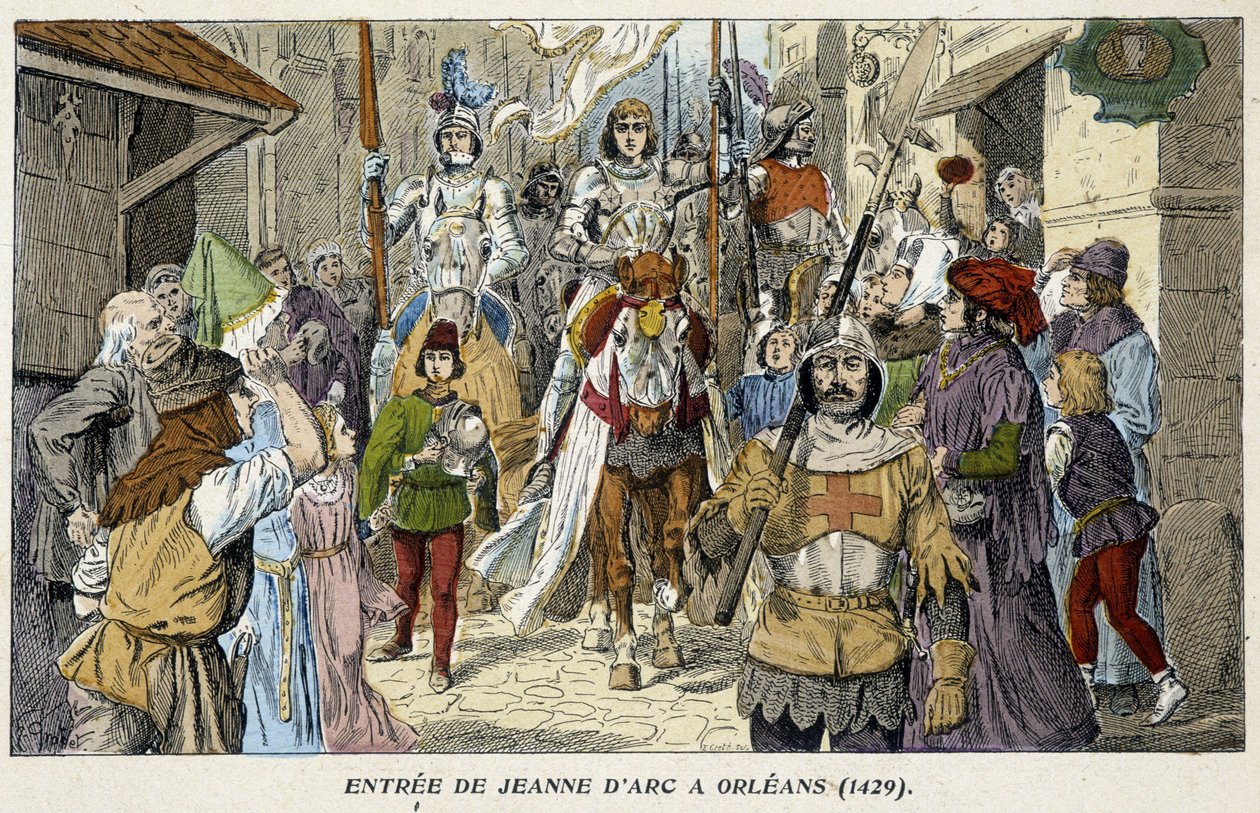ジャンヌ・ダルクのオルレアンへの入場（1429年）。 作： 学校フランス語