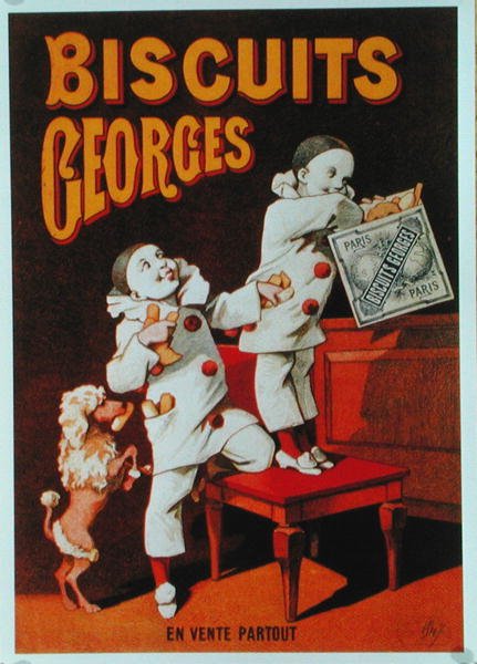 ビスケット「Georges」の広告ポスター（カラーリトグラフ） 作： 学校フランス語