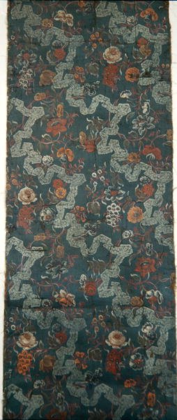 花柄の壁紙（オイルクロス） 作： 学校ドイツ語