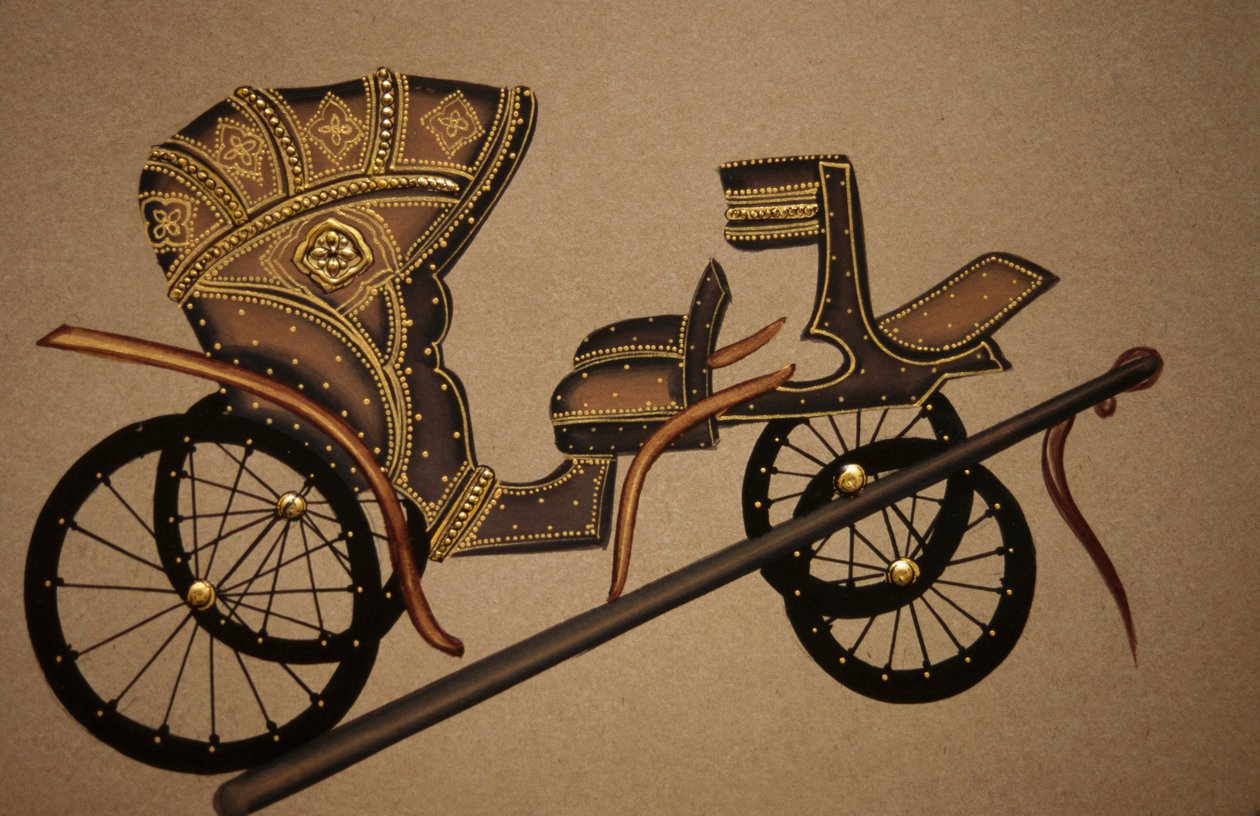 馬車の絵、インド 作： 学校インド