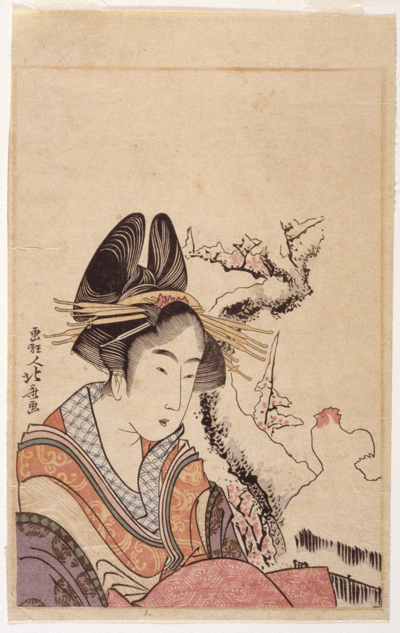 Cabeça de uma senhora (xilogravura) 作： 学校日本語