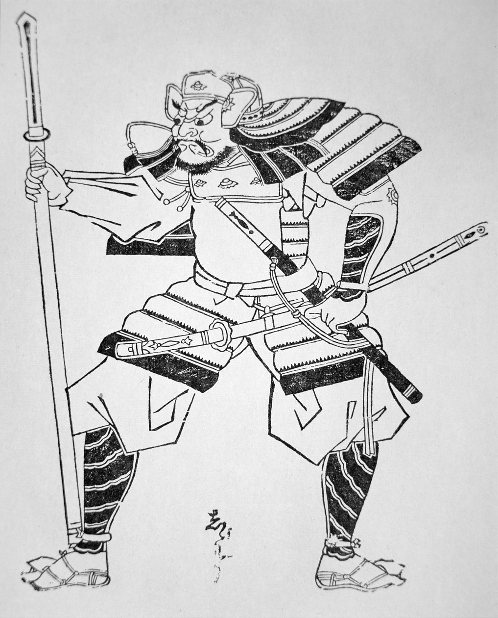 無名の日本武尊（リトグラフ 作： 学校日本語