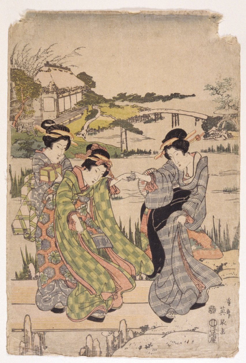 無題（カラー木版画） 作： 学校日本語