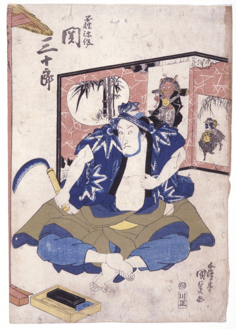 無題（カラー木版画） 作： 学校日本語
