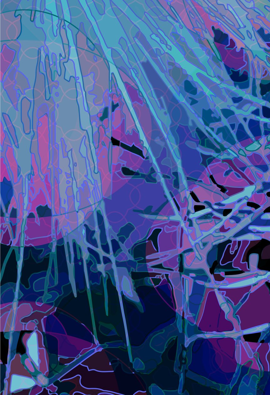 Artichoke_abst_vert3a (デジタル) 作： スコット・J・デイビス