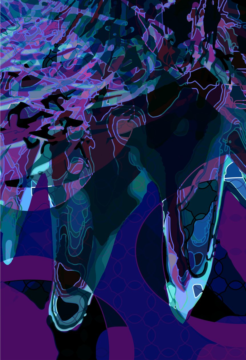 Artichoke_abst_vert3b (デジタル) 作： スコット・J・デイビス