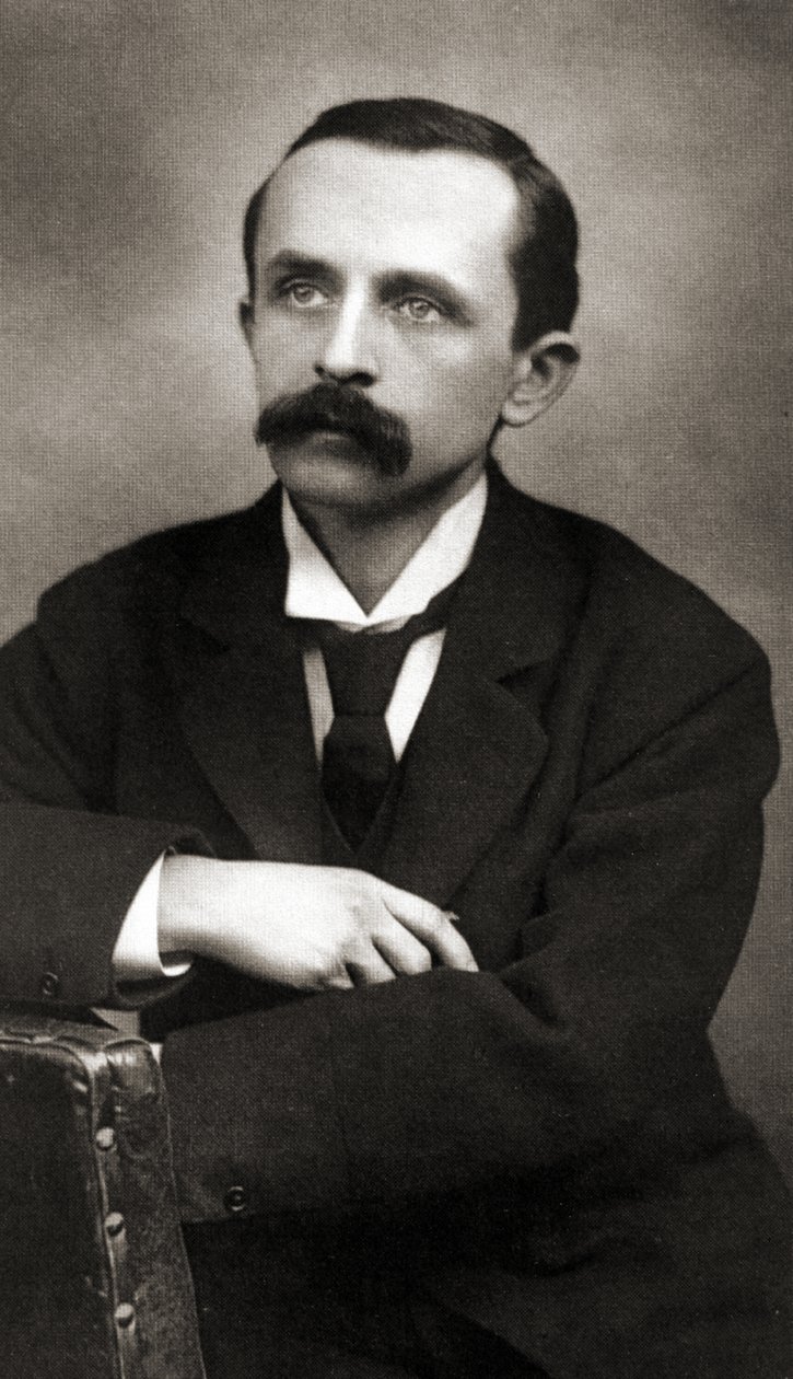 JMBarrieの肖像、c1890（セピア写真） 作： スコットランドの学校