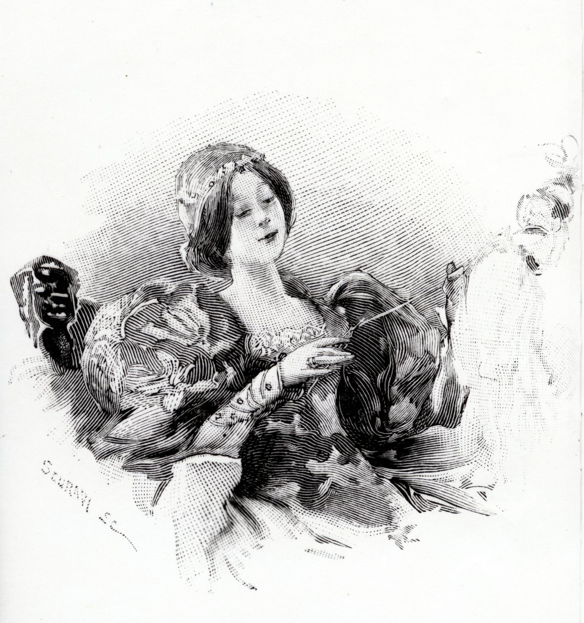 眠れる森の美女、チャールズペローの「Les Contes de Perrault」のイラスト、1894年発行 作： スクラビ