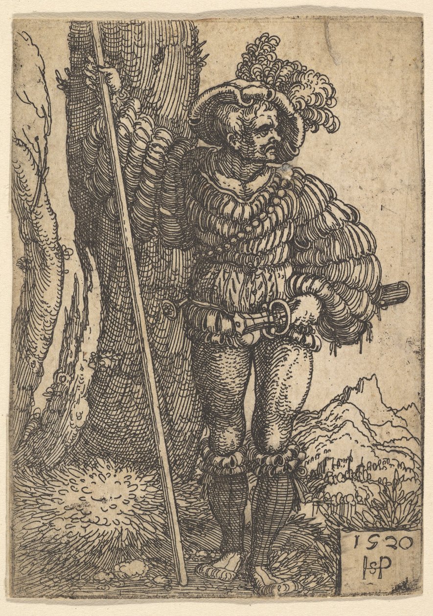 ランスクネ、1520年。 作： Sebald Beham