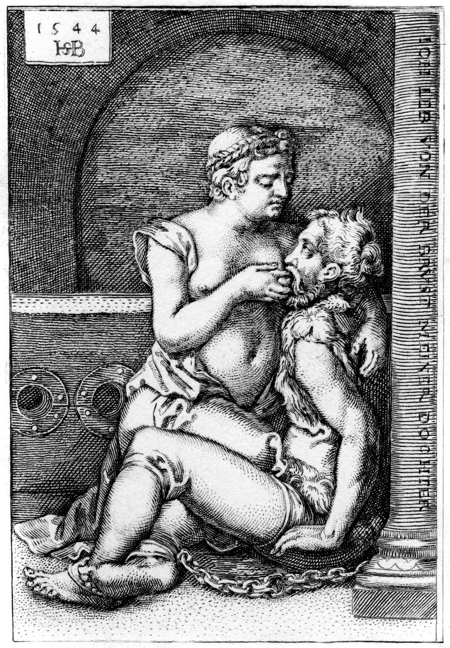 「キモンとペロ」、1544 1849。 作： Sebald Beham