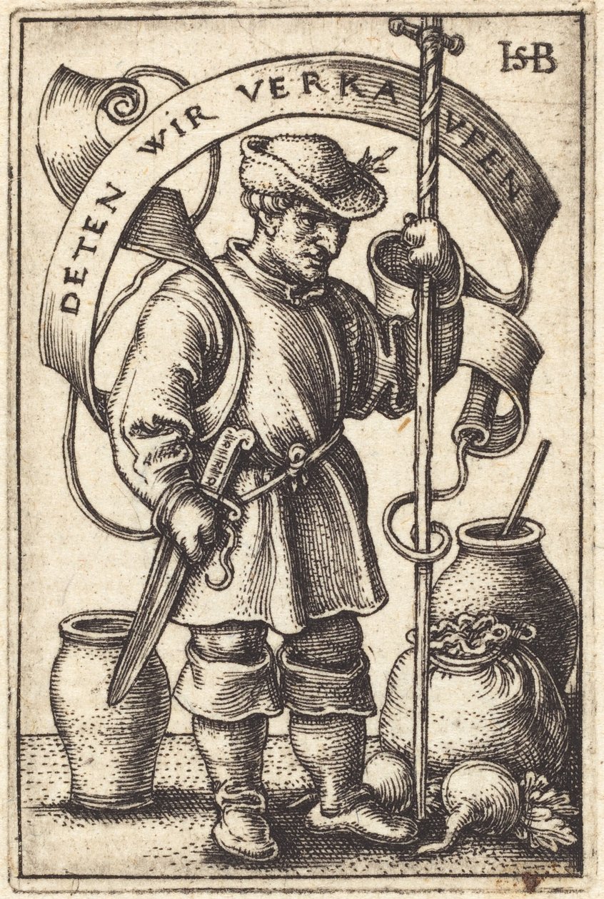 市場の農民[左] 作： Sebald Beham