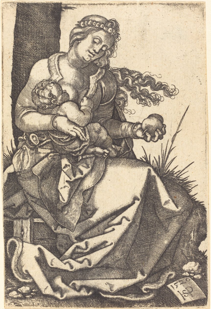 梨を持つ聖母 作： Sebald Beham