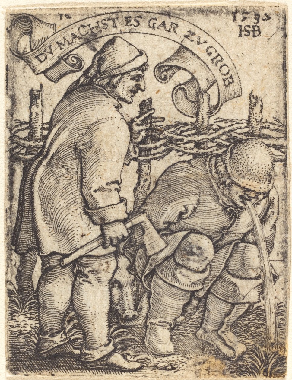 嘔吐農民 作： Sebald Beham