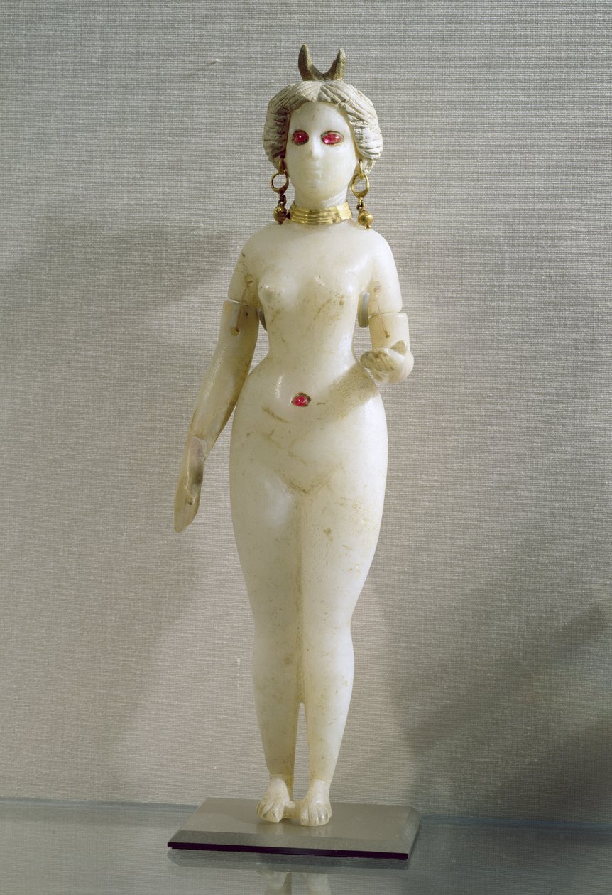 バビロニアの偉大な女神イシュタルとしても知られる女性のヌードの小像 作： セレウシド
