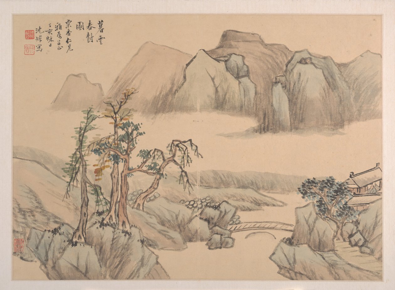 風景、1827 年。 作： シェンジュオ