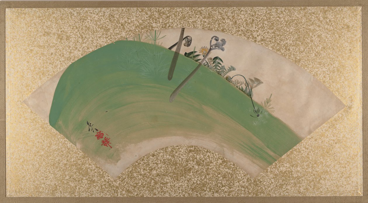 19世紀後半の草の花。 作： 柴田絶心
