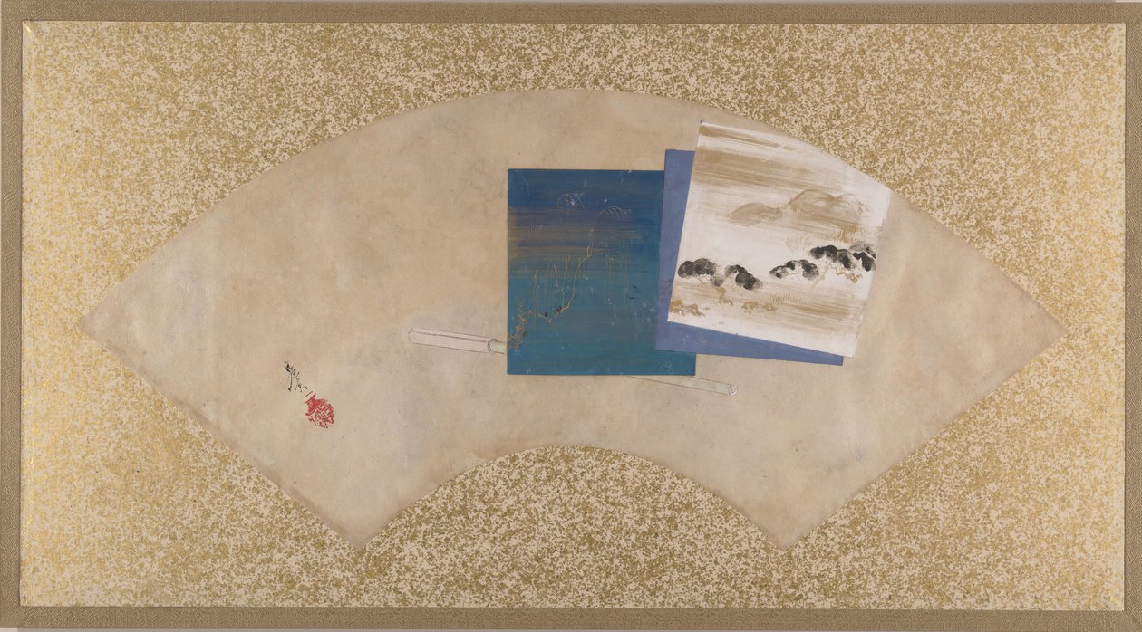 19世紀後半の3つの風景。 作： 柴田絶心