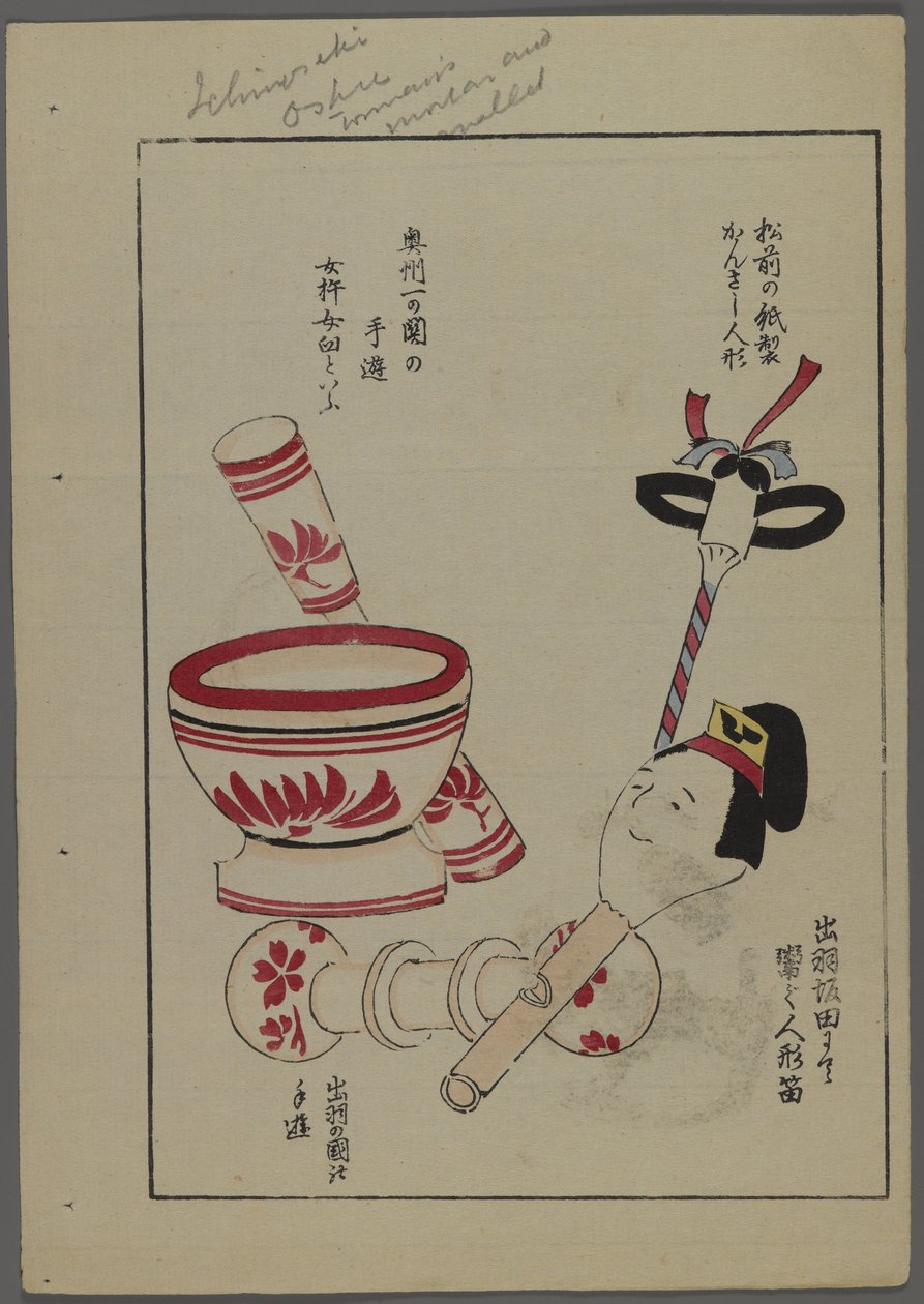 日本のおもちゃ、清水清風の海の友（A Childs Friends）、1891-1923年。ボウル、ガラガラ。 作： 清水誠風