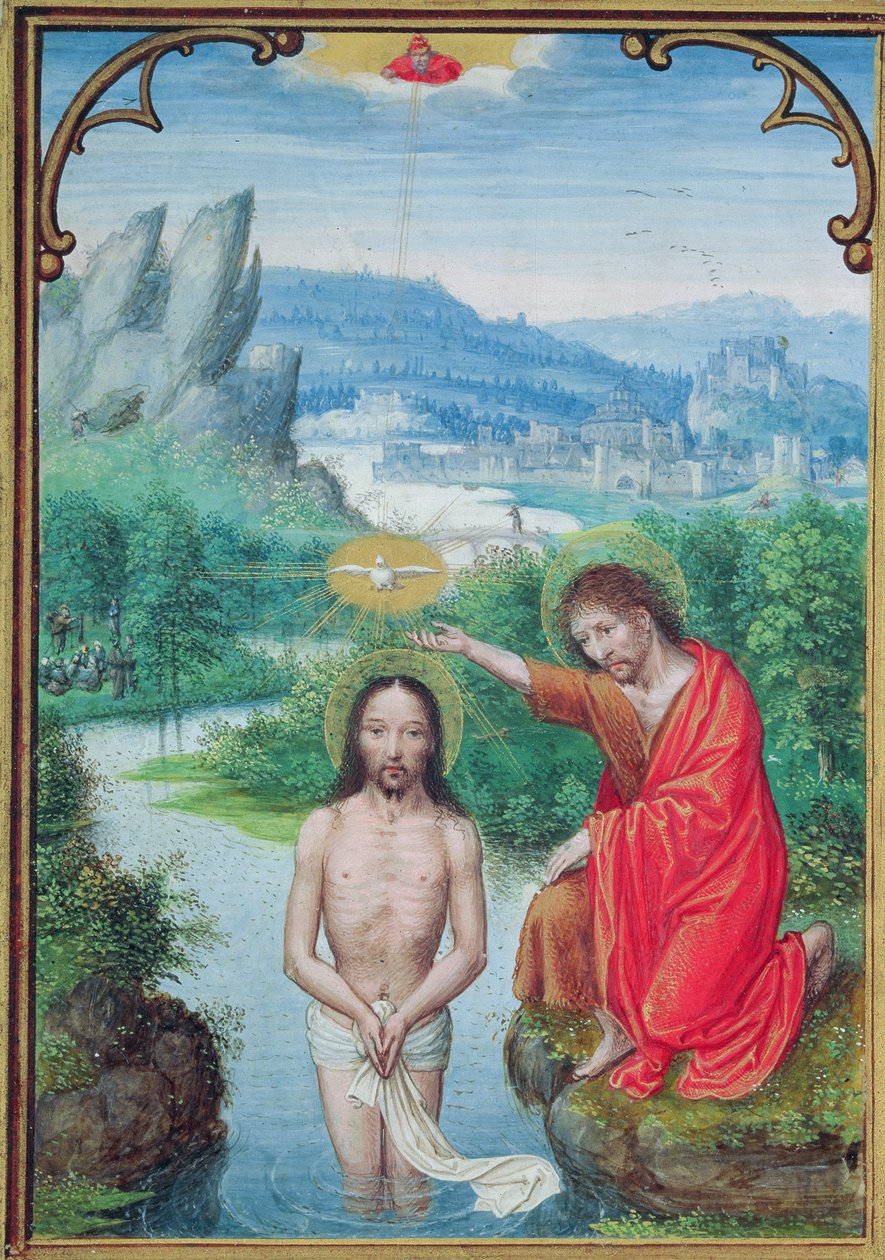 W.99 fol.24vキリストのバプテスマ 作： サイモン・ベニング