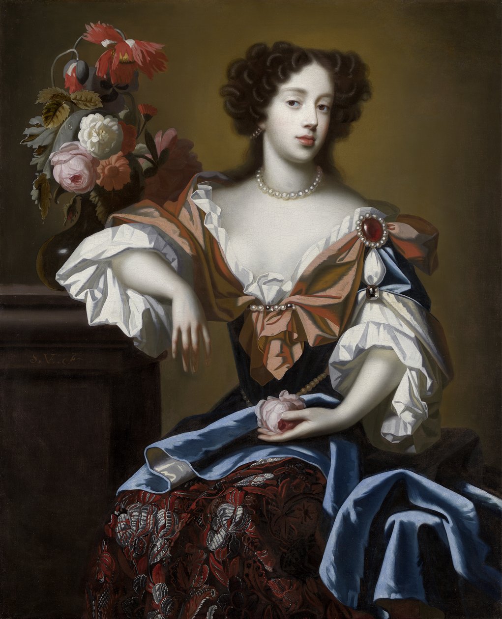 メアリーオブモデナ（1658〜1718年）、1680年頃 作： サイモン・ピーテルズ・フェルスト