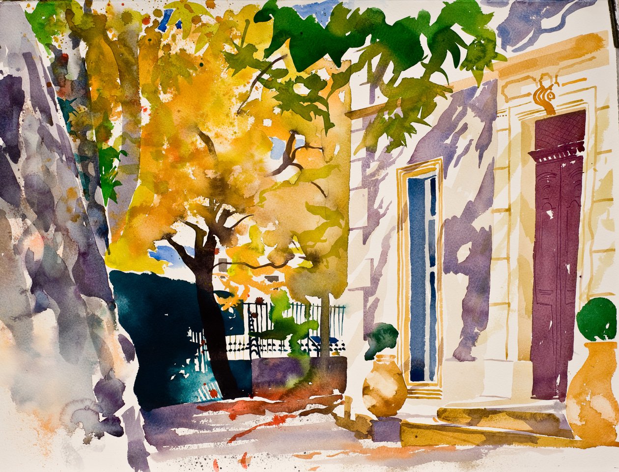 Chez M  Mme Boyer, 2010（水彩画） 作： サイモン・フレッチャー
