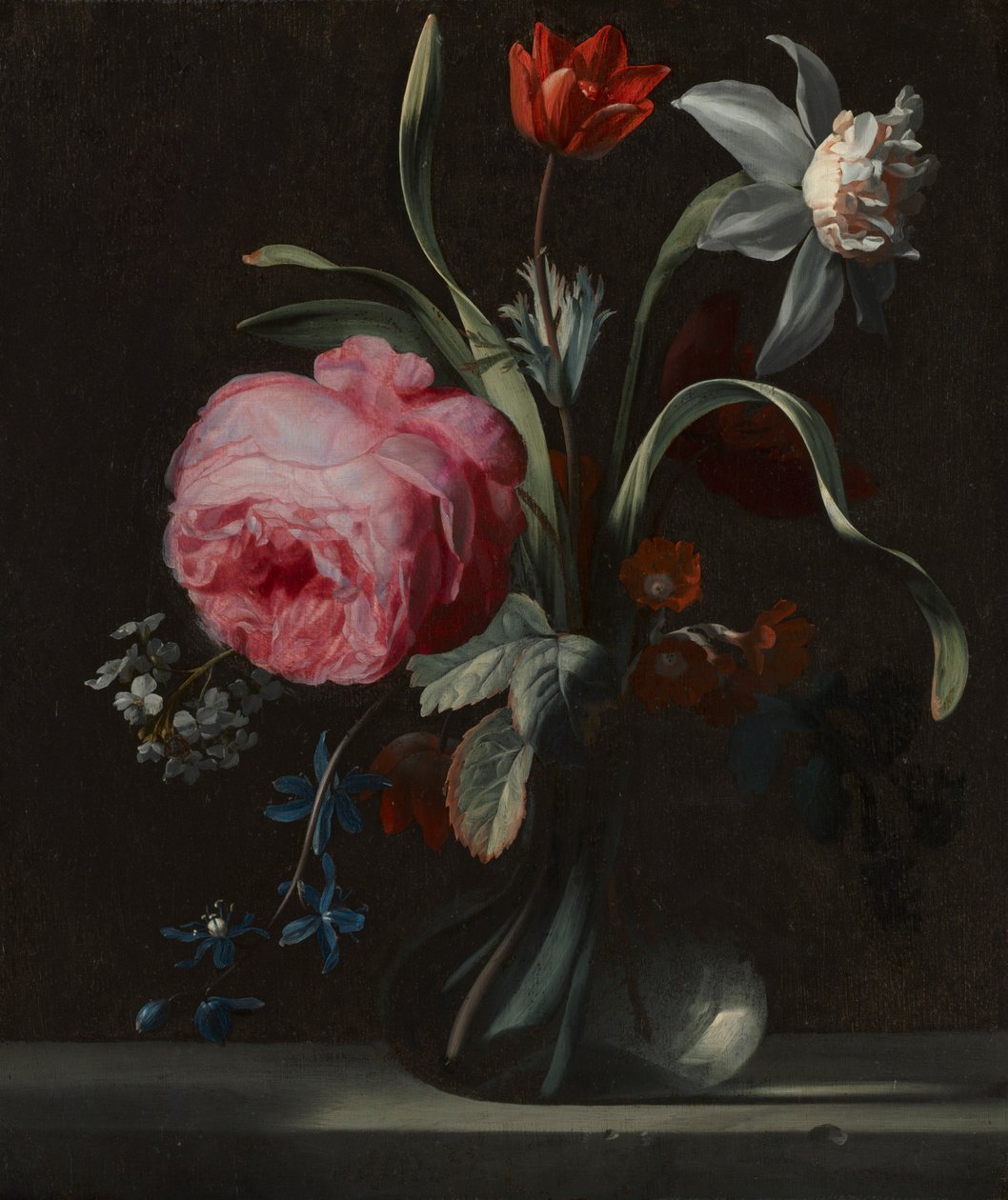花瓶の花、c。 1669年。 作： サイモン・ベレルスト