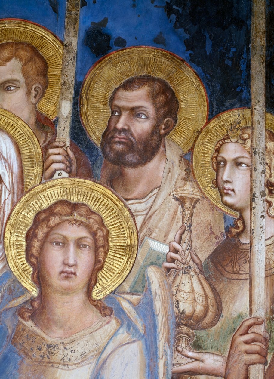 マエスタ、聖人の詳細、1315年のフレスコ画 作： シモーネ・マルティーニ