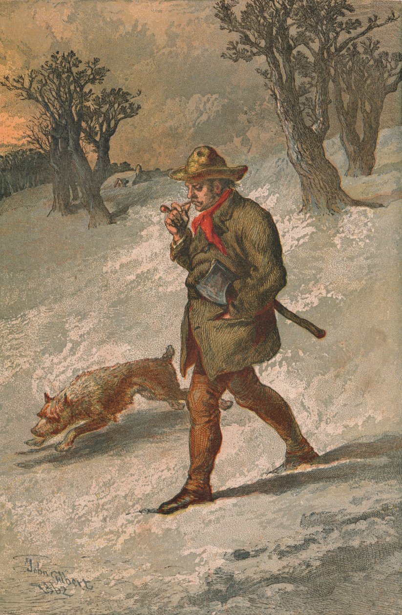 ウッドマンと彼の犬、1862。 作： ジョン・ギルバートir