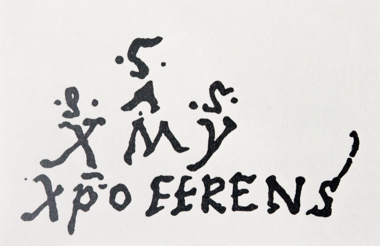 クリストファーコロンブスの署名とモノグラム（1451-1506） 作： スペイン語学校