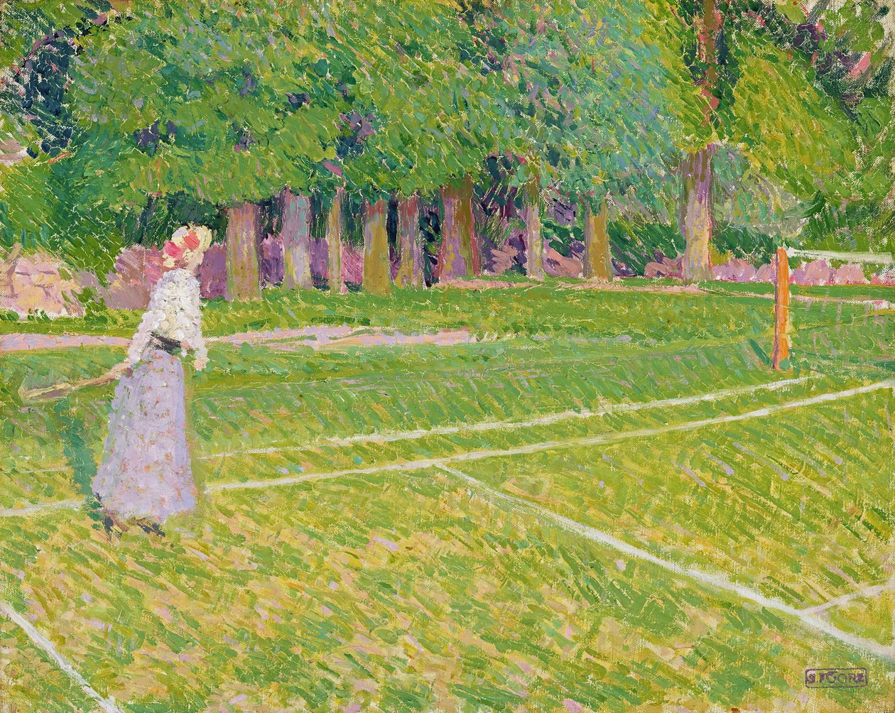 ハーティングフォードベリーでのテニス、1910 作： スペンサーフレデリックゴア