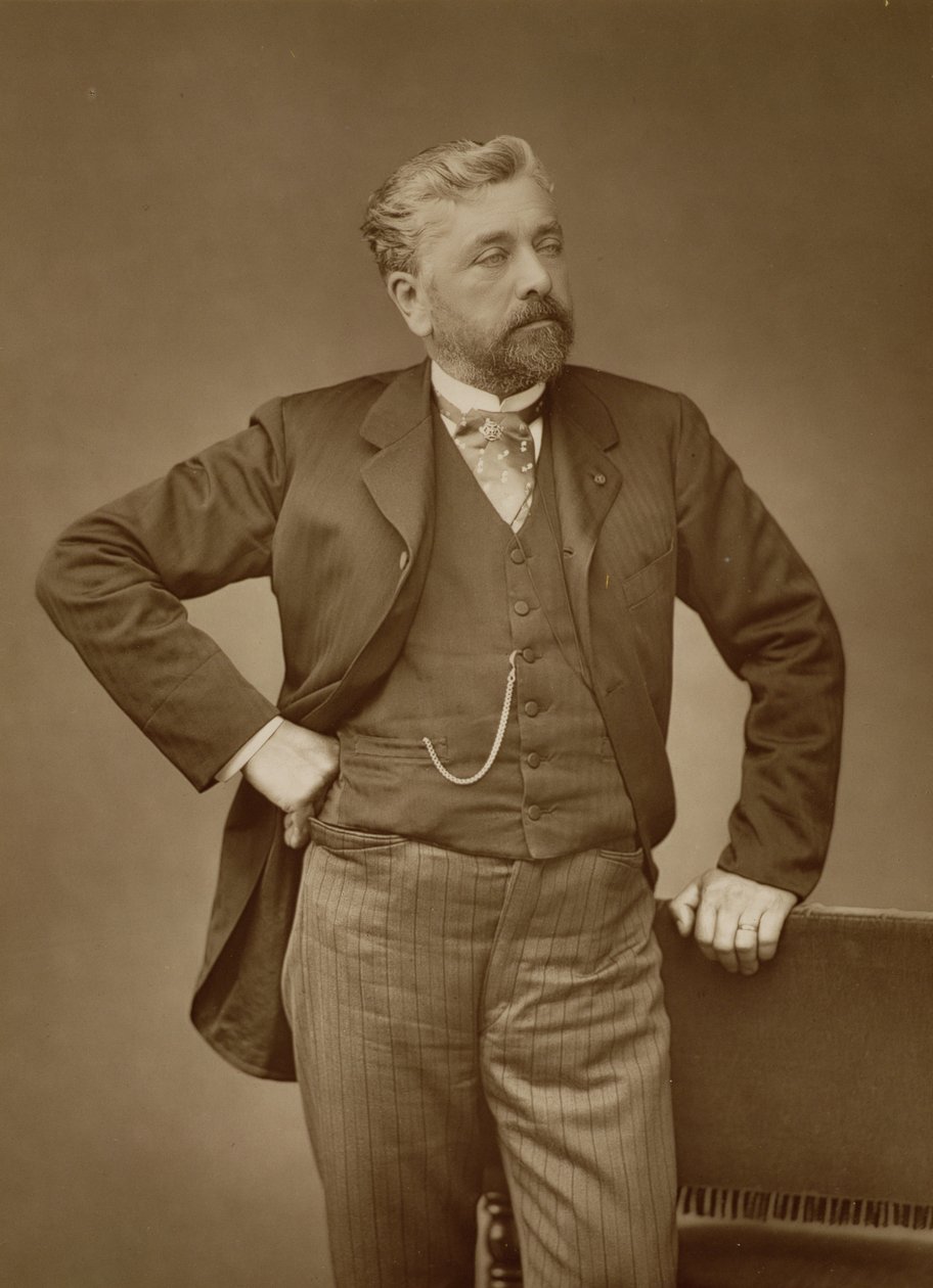 アレクサンドルギュスターヴエッフェル（1832-1923）、フランス人エンジニア、ポートレート写真（セピア写真） 作： スタニスラウス・ワレリー