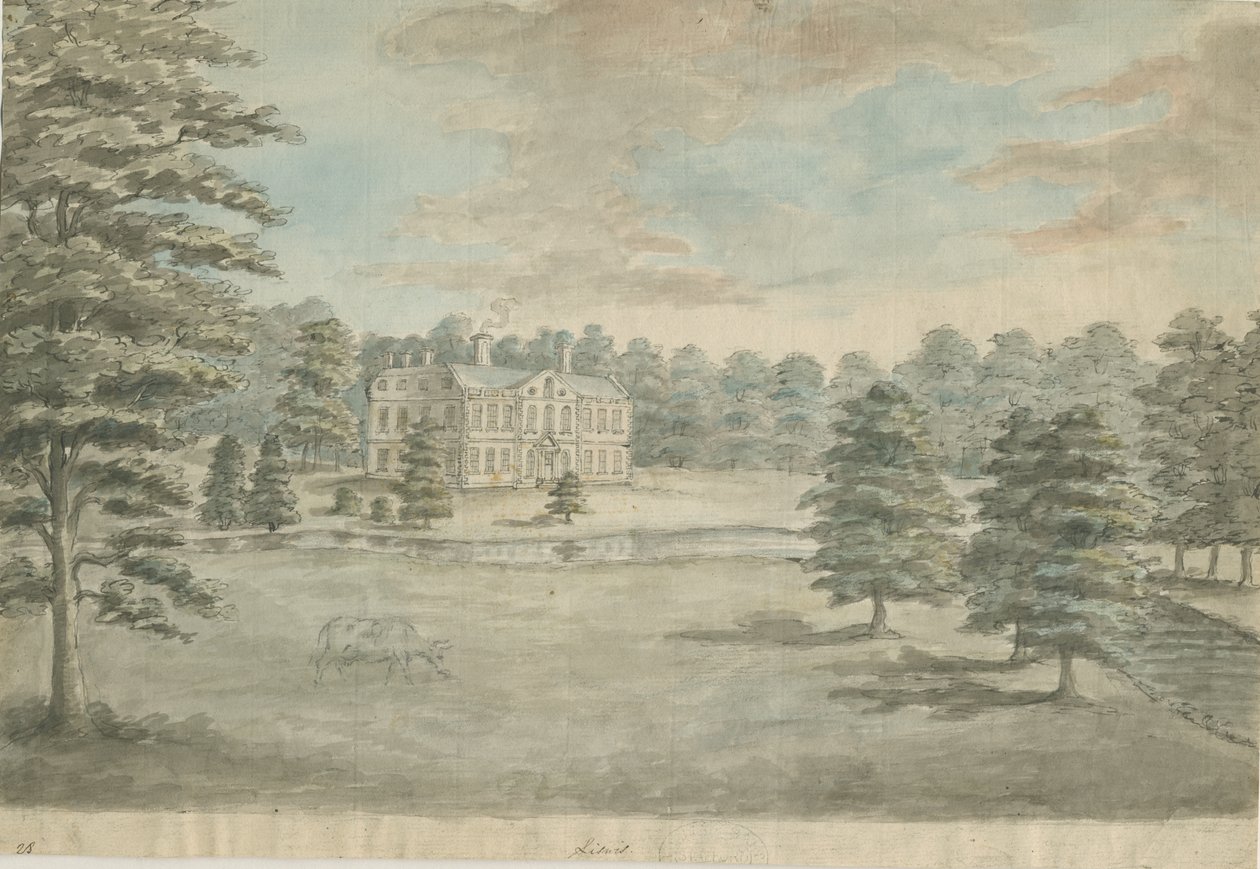 Lysways Hall：水彩画、nd [1762-1802] 作： ステッビングショー