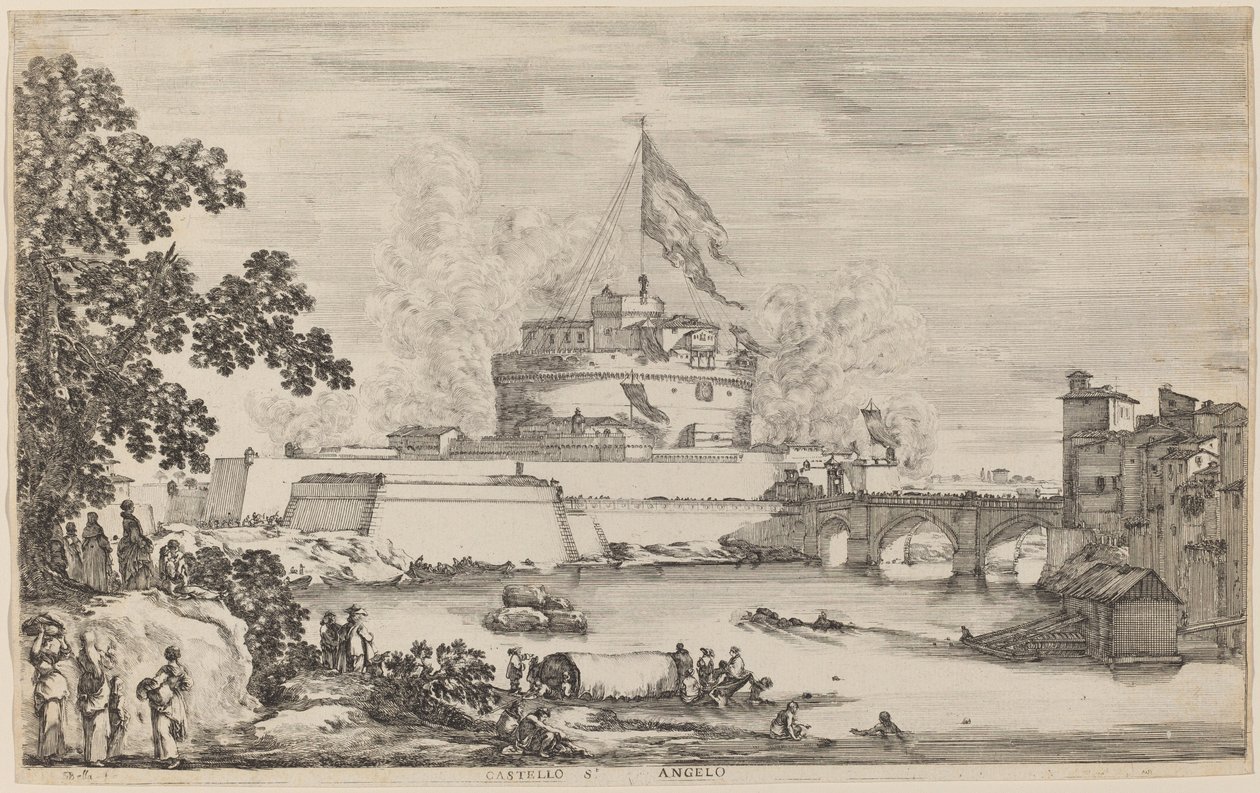 サンタンジェロ城、ローマ、c。 1634年。 作： ステファノ・デラ・ベラ